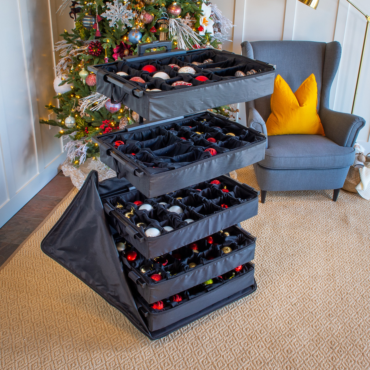 Tree Keeper Deluxe Gift Wrap and Craft Station Christmas storage