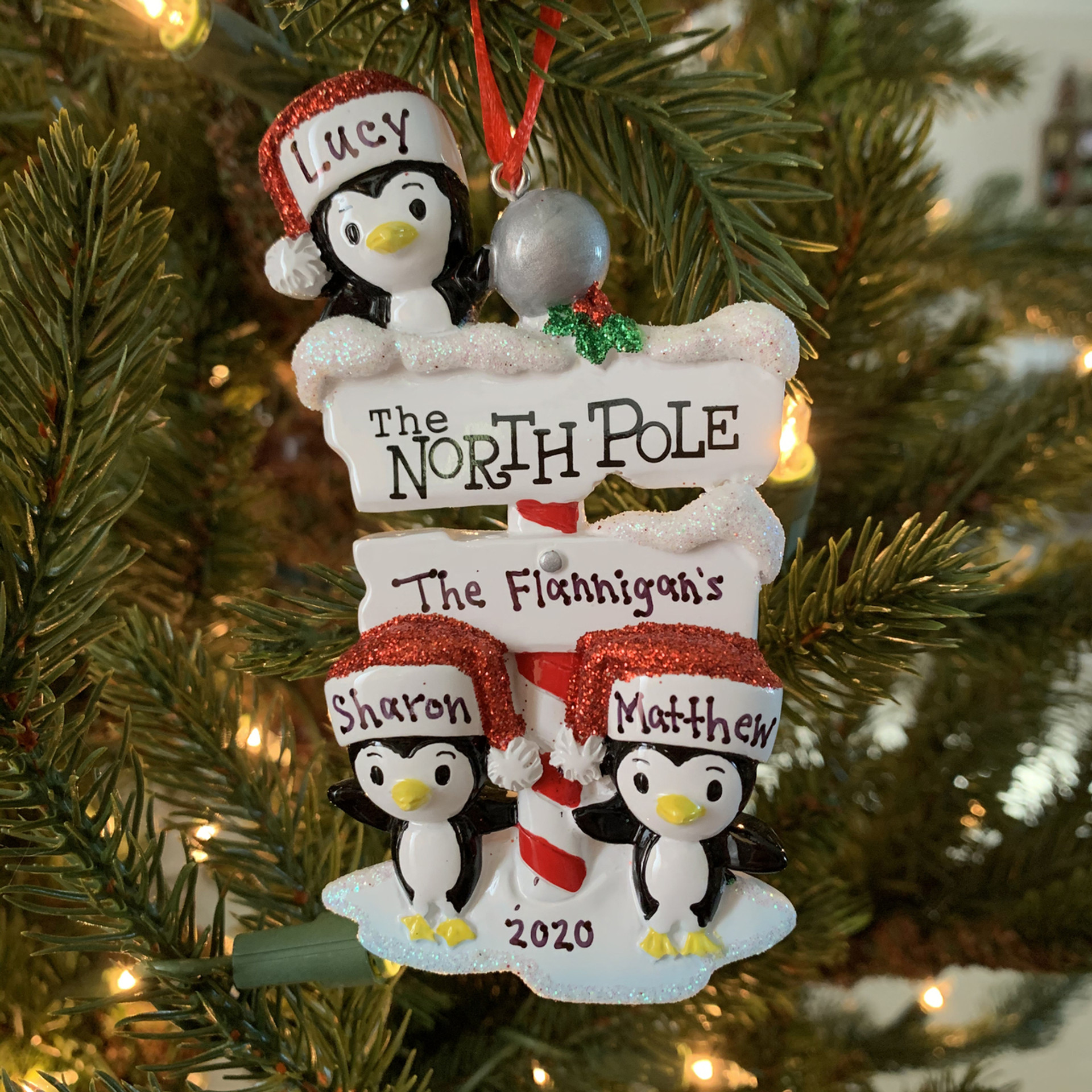 Family Of 9 Personalized Christmas Ornaments 