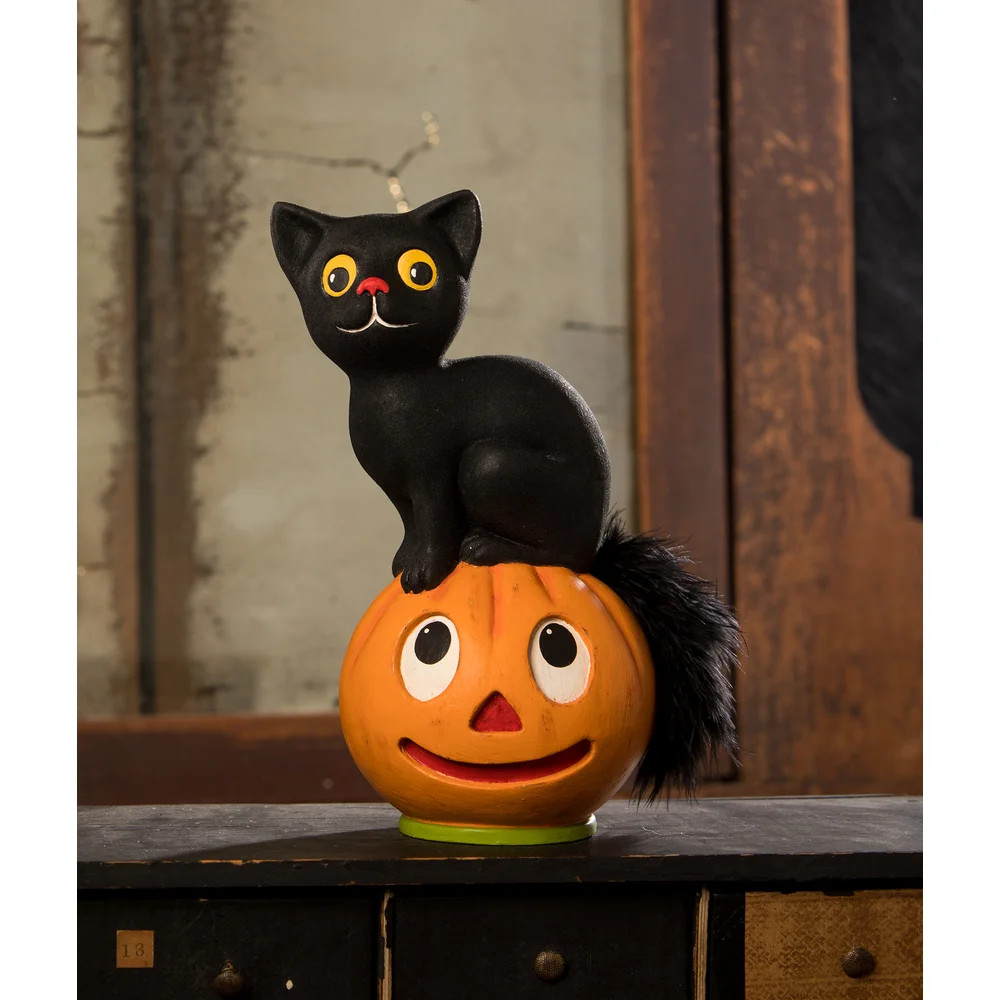 Décoration Halloween Bethany Lowe 2024 - Citrouille Avec Squelette Skelly TD3135