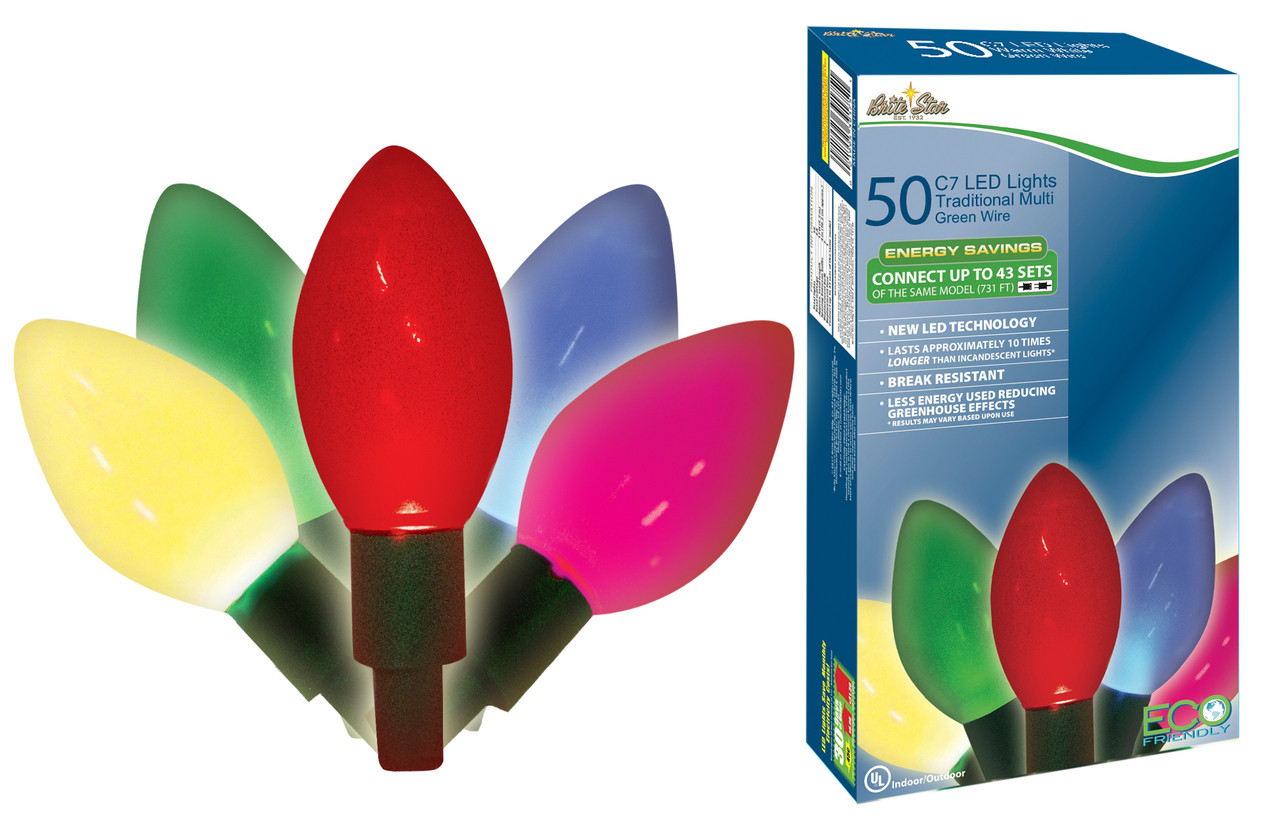 Brite Star 25 Count Multicolor Old Fashioned Ceramic C9 Christmas Light Strand Christmas