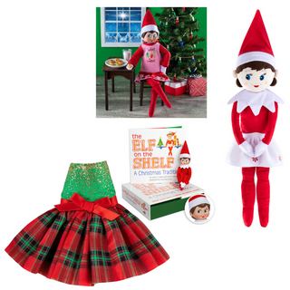 Elf On The Shelf White Girl Scout Elf and Book, Plushee, and