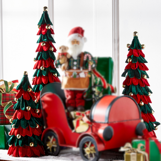 babbo natale gonna albero di natale rosso