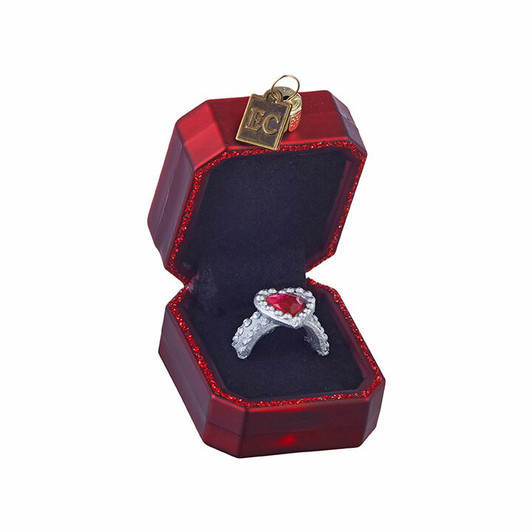 engagement ring box ornament