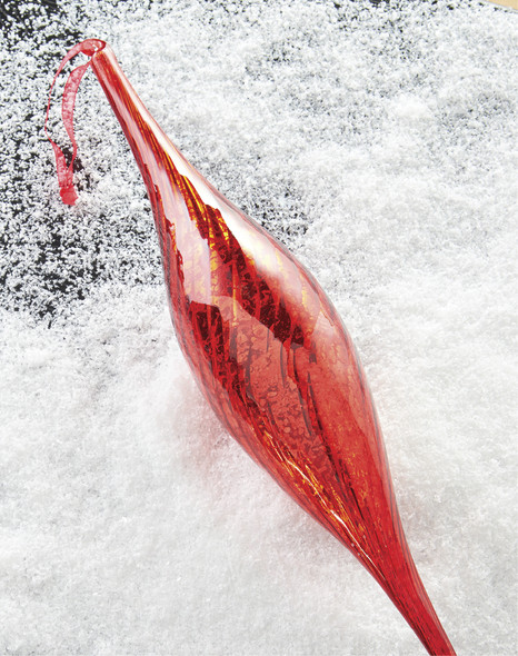 Raz 15" Red Mercury Glass Drop Christmas Ornament 4124578