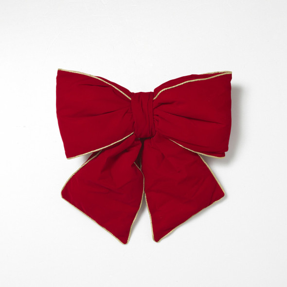 18" Large Red Velvet Fabric Christmas Bow 2597680