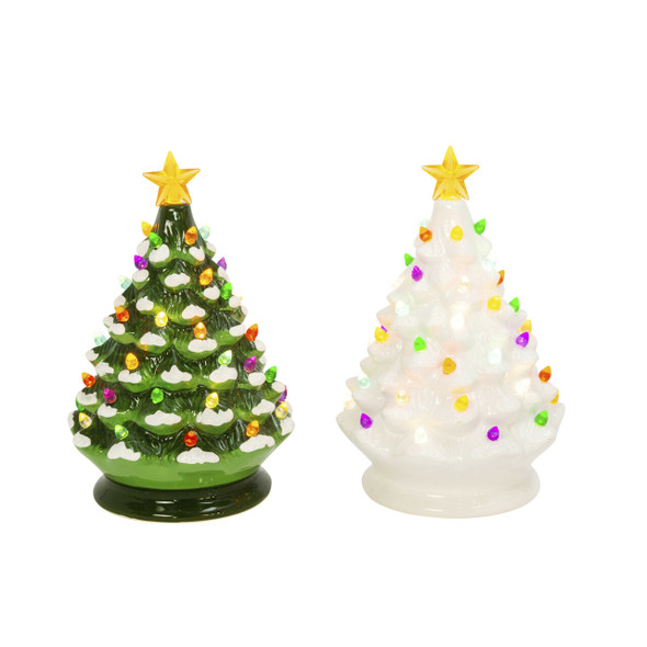 Primitives By Kathy "Merry & Bright"~Christmas Tree~Framed Glass Stitchery~NEW 