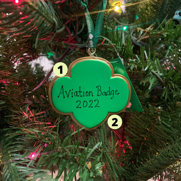 3" Girl Scout Badge Logo Personalized Christmas Ornament GS2211 -3
