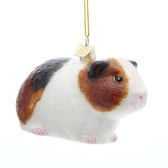 3" Noble Gems Guinea Pig Glass Christmas Ornament NB1632