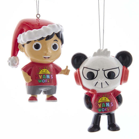 3.5" Ryan's World Panda and Ryan Christmas Ornament RW1202