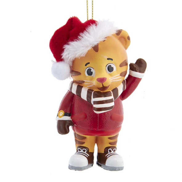 daniel tigre de 3,5" com chapéu de Papai Noel enfeite de natal tg1202