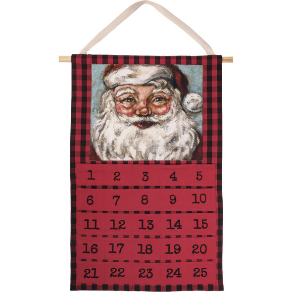 Primitives By Kathy Vintage Santa Claus Advent Calendar Christmas