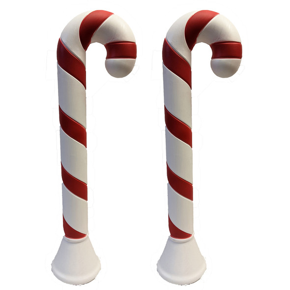 Set of 2 40" Candy Cane Blow Mold Outdoor Christmas Decoration 77440