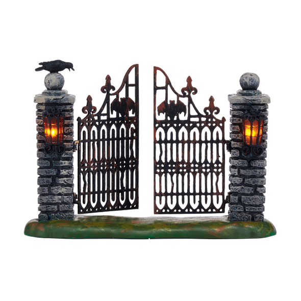 Department 56 Snow Village Halloween Spooky Wrought Iron Gate 4047599 -2