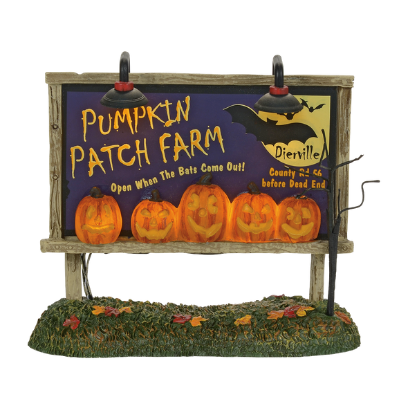 Department 56 Halloween Village Lit Pumpkin Patch Billboard 4057629