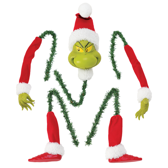 Department 56 Menghias Grinch dalam Karangan Bunga Cinch atau Hiasan Pohon 6010192