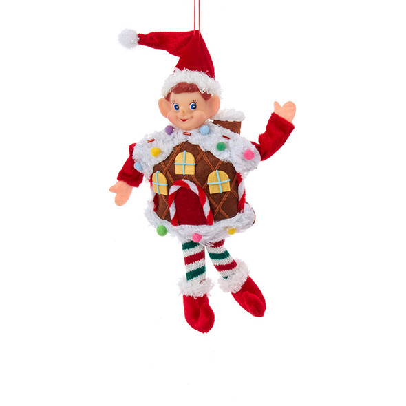 9.5" Posable Elf in Gingerbread or Cupcake Costume Christmas Ornament TD1738 -2