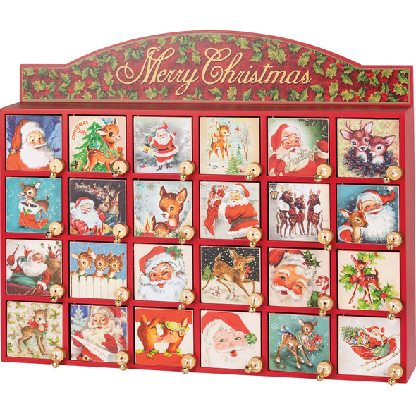 Primitives By Kathy vintage santa claus kalender kedatangan natal hitung mundur 115344