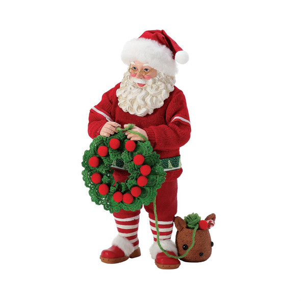 Department 56 Possible Dreams Santa Wreath In Progress Figure  6012225