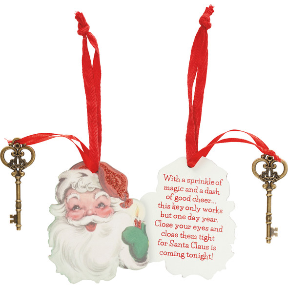 Primitives By Kathy Santa Claus Key Christmas Ornament 115321-2