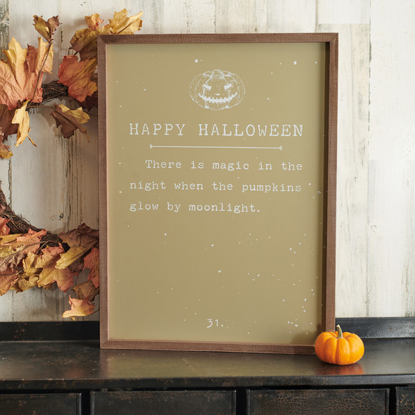 Primitives By Kathy Happy Halloween est un panneau magique dans une boîte en médaillon 114327