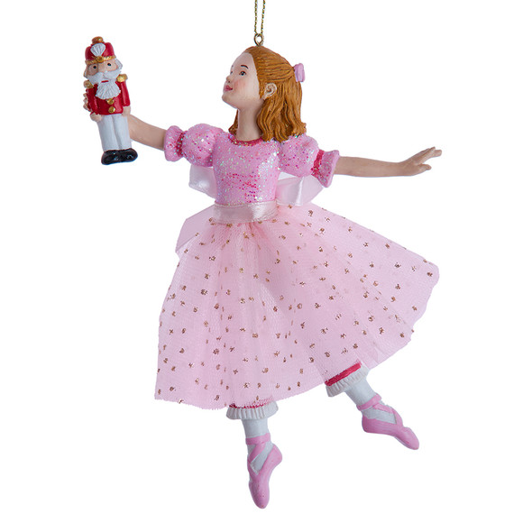 Kurt Adler 6,75" rosa Clara Ballerina Weihnachtsschmuck e0848