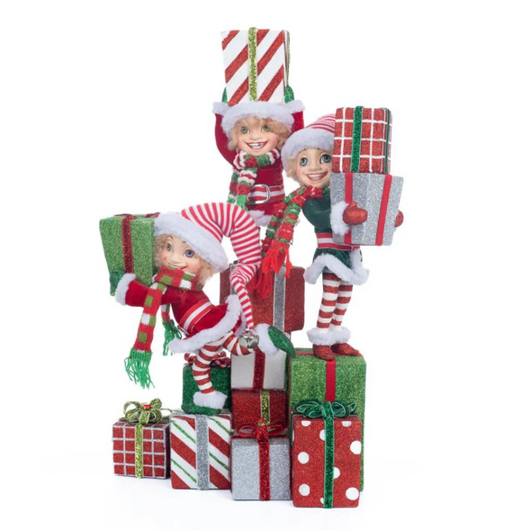 Katherine's Collection 13,75" Peppermint Palace Elf Candelabre 28-328817