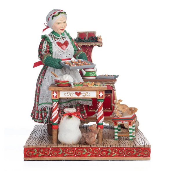 Katherines samling 18" krydrede hilsener fru Claus bager til jul Figur 28-328740