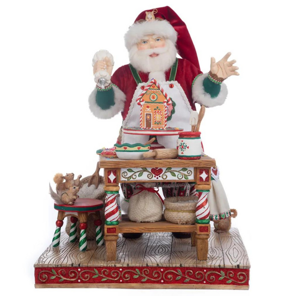 Coleção de Katherine 18" Saudações temperadas do Papai Noel para o Natal Figura 28-328739