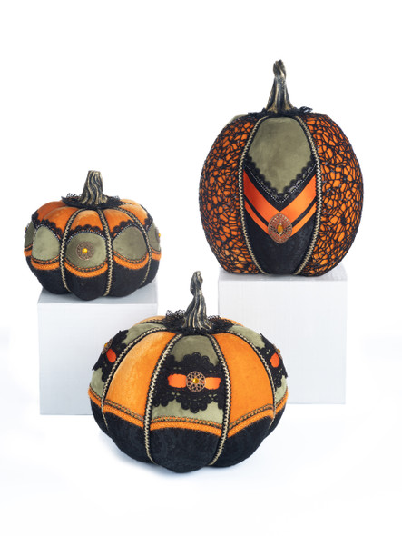 Katherine's Collection 33 cm set van 3 Halloween-pompoenfiguren van holle stof 28-328807