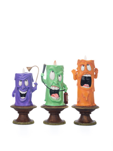 Katherine's Collection 11" Set of 3 Halloween Hollow Lively Candles 28-328804