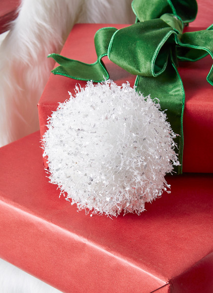 Raz 6" Snowball Christmas Ornament 4022667