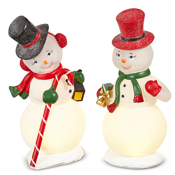 Raz 12" Lighted Vintage Snowman Christmas Decoration 4311578 -2