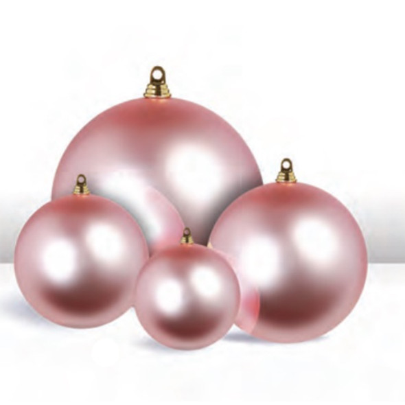 Ornamenti natalizi con sfera rosa opaca Raz da 3", 4", 6" o 10".