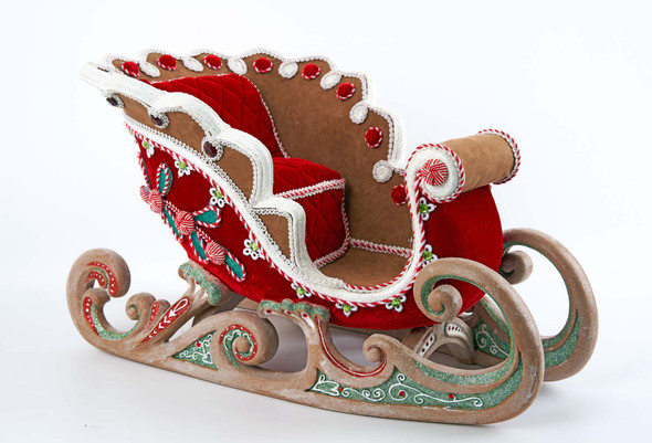 Katherine's Collection 13.75" Gingerbread Sleigh 28-128120