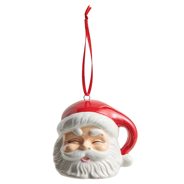 Raz 3.5" Red Santa Mug Christmas Ornament 4319201