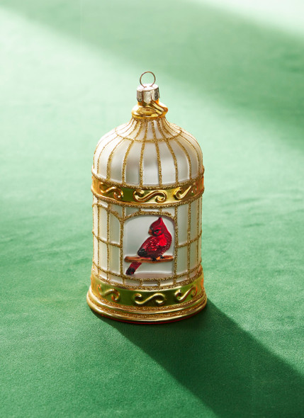 Raz 5.25" Birdcage Glass Christmas Ornament 4352858