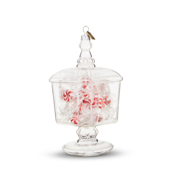 Raz Eric Cortina Small or Large Christmas Candy Jar Glass Ornament  -2