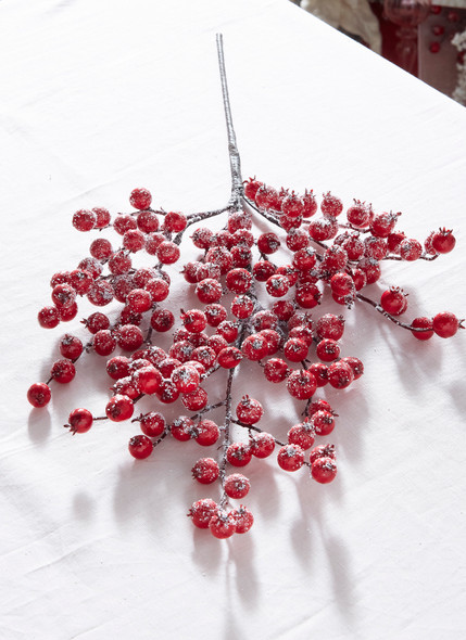 Raz 27.5" Snowy Red Berry Christmas Tree Spray F4306669