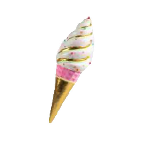 Figura navideña de helado rosa y dorado colgante grande de 29,5" de diciembre Diamonds 08-08842