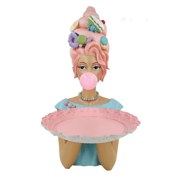 December Diamonds 20" Cotton Candy Bubblegum Queen Serving Tray Christmas Decoration 55-55706