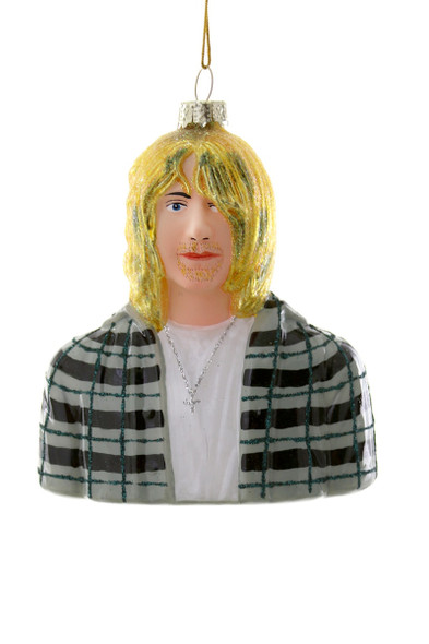 Cody Foster 4,75" Kurt Cobain Nirvana Décoration de Noël en verre Go-8069