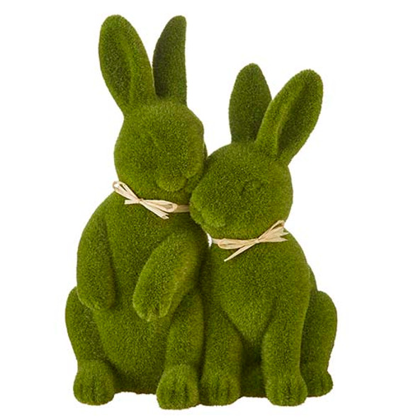 Raz 11" Moss Rabbit Couple Easter Decoration 4210159