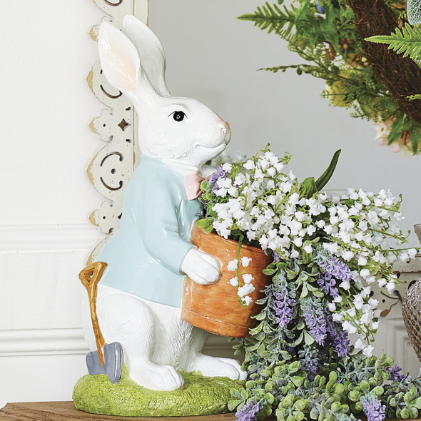 Raz 18" Large Bunny with Pot Easter Decoration 4309840