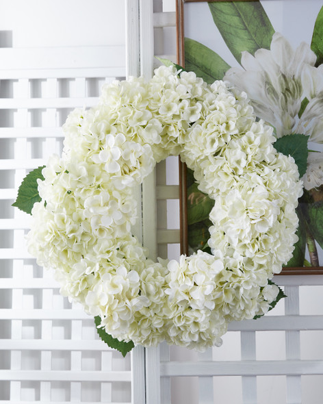 Raz 26" White Hydrangea Spring Wreath W4441808