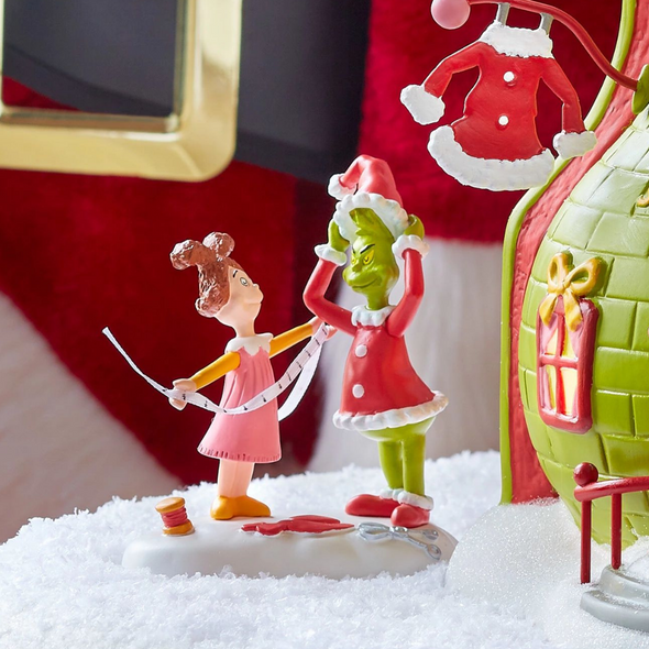 Department 56 Grinch Village που τοποθετείται για κοστούμι Santy Figure 6013019