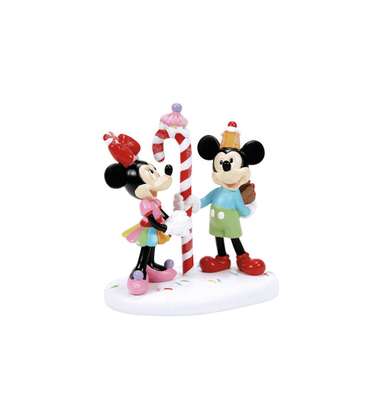 Department 56 Disney Village Mickey y Minnie comparten una figura de regalo 6013666
