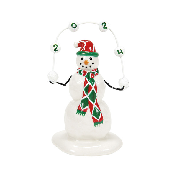 Department 56 accessoires du village de Noël édition limitée Lucky le bonhomme de neige 2024 figurine 6014558