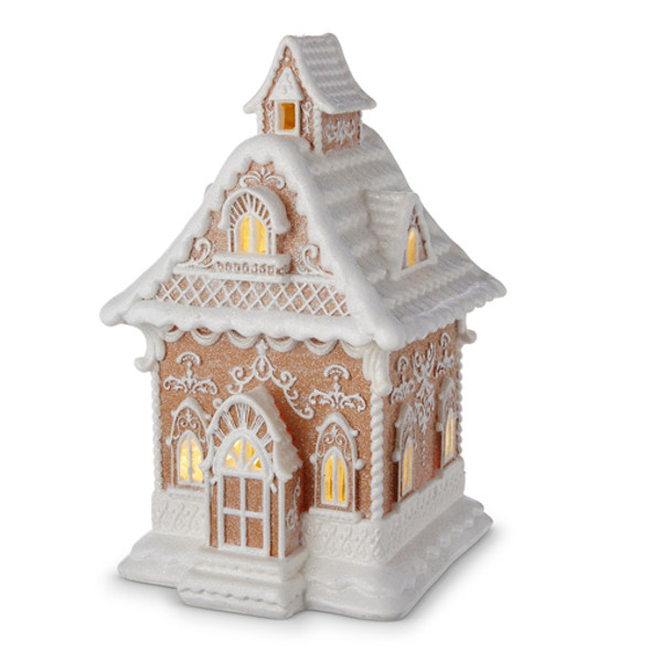 Raz Lighted Gingerbread House Christmas Decoration -2