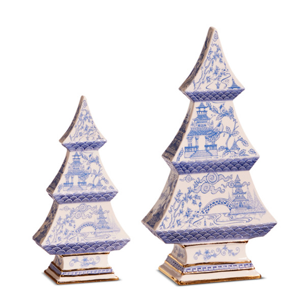 Raz Chinoiserie Delft Christmas Tree Christmas Decorations  -2