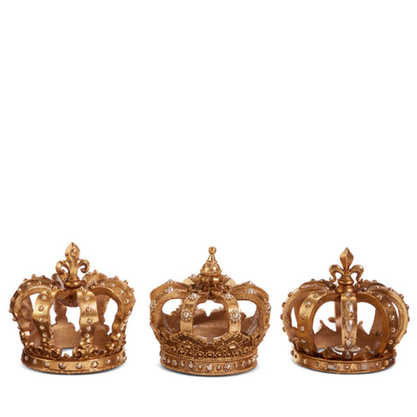 Raz 5" Gold Crown Christmas Decoration 4412121 -2